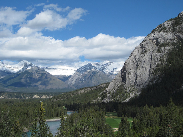 View from the Fairmont Banff Springs