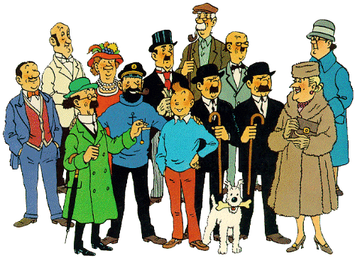 Tintin & some of the co.
